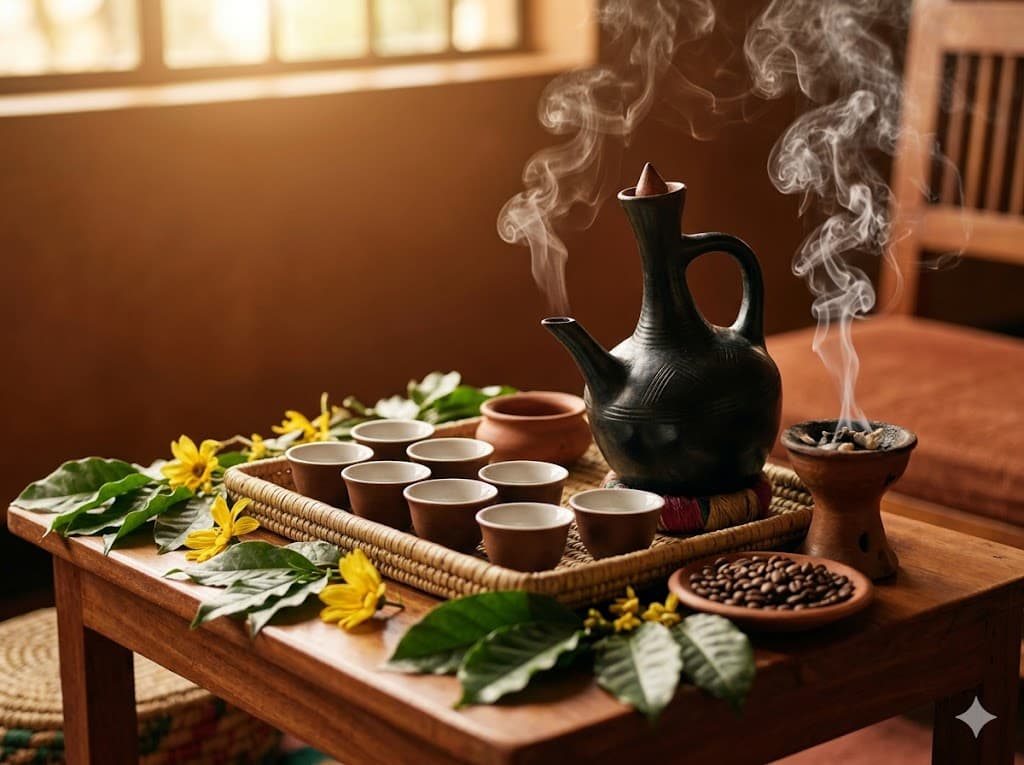 Ethiopian Coffee Ceremony at AXUM Restaurant Leeds